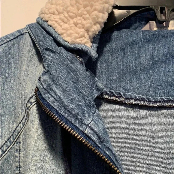 Denim Rubbish Sherpa Hooded Jacket - Picture 6 of 12